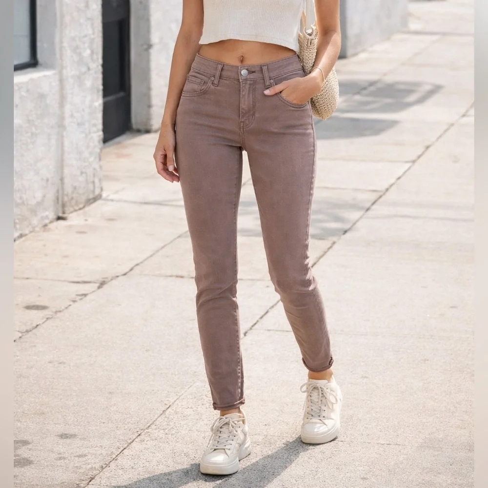 J Brand Brown Portobello Skinny Jeans |  Size 23 | Stretch Denim Made in USA - Picture 3 of 11